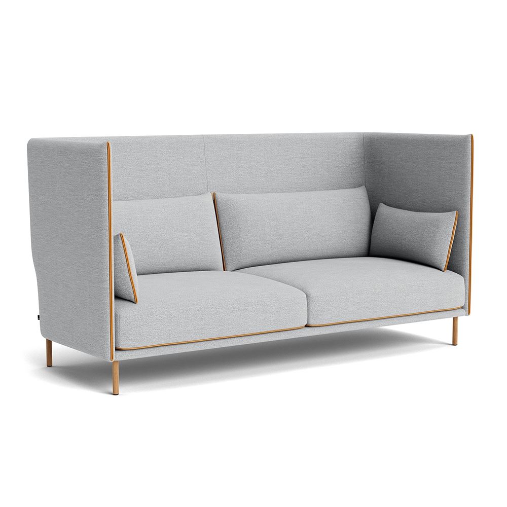 Silhouette 3 Seater Sofa High Backed Chromed Steel Legs Cognac Leather Piping With Mode 002