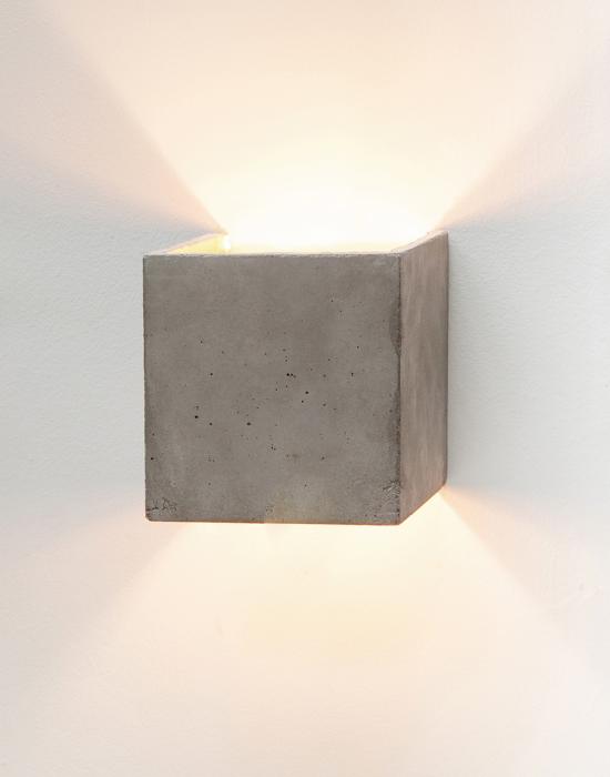 Concrete Cubic Up And Down Wall Light