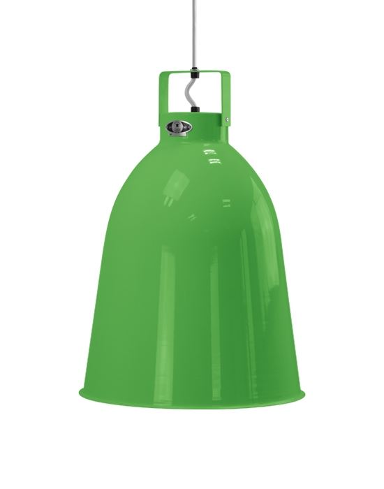 Jielde Clement Pendant Large Apple Green Gloss White Interior Green Designer Pendant Lighting