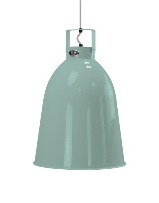 Jielde Clement Pendant Large Vespa Matt Silver Interior Green Designer Pendant Lighting