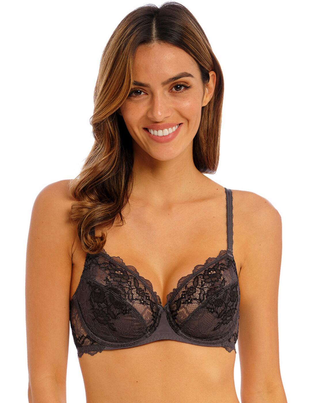 Add a touch of luxurious lace to your everyday lingerie collection with the timeless Lace Perfection collection by Wacoal. This stylish bra has an elegant stretch lace overlay and a plunging neckline creating a sophisticated yet flirty look. The non-padded cups offer a comfortable fit that is perfect for everyday wear. Adjustable shoulder straps ensure the perfect fit and the underwiring offers added support. Complete the look with stylish coordinating lingerie from the Lace Perfection range by Wacoal.  Stylish lace overlay Plunge neckline Underwired for support Non-padded cups Adjustable shoulder straps Hook and eye closure Country of origin: Thailand Composition: 62% Polyamide &pipe; 21% Elastane &pipe; 17% Polyester Listed in UK sizes  58676-103110-1347779 135002 Plunge Bra