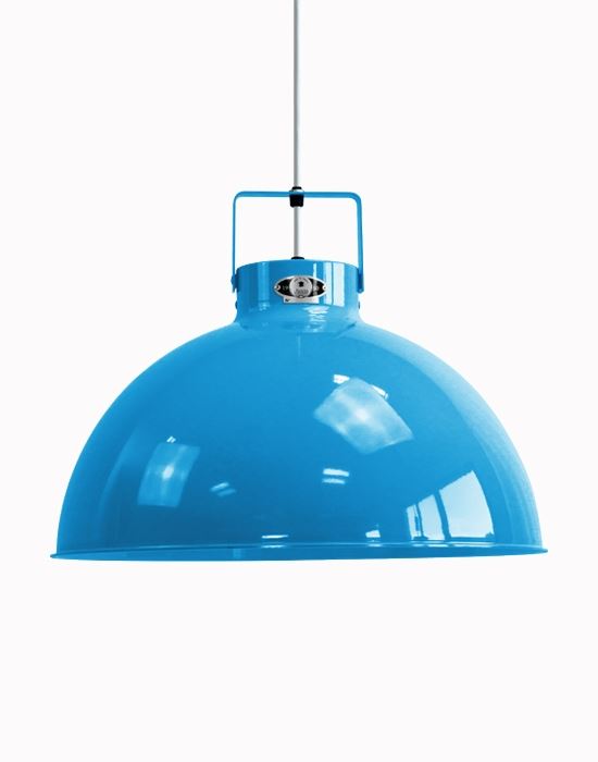 Dante Pendant Medium Light Blue Silver Gloss