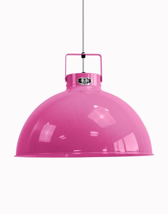 Jielde Dante Pendant Medium Pink White Gloss Pink Designer Pendant Lighting