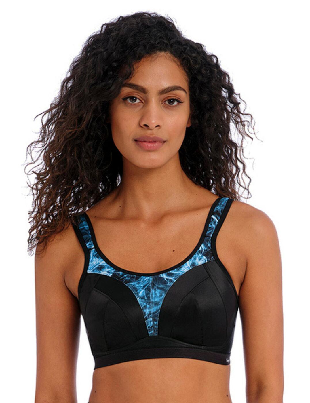 This sports bra from Freya Active's Dynamic range is non-wired and non-padded for the most comfortable fit. The wide, flat underband offers support along with the breathable stretch microfibre material that sits snug and secure, supporting from all angles. The straps are adjustable so you can get the perfect fit and feature a J-hook to convert them between straight and racerback styles for a versatile design. The rear hook and eye fastening is easy to use and will stay in place no matter what for worry-free wear.  Non-wired Non-padded Adjustable straps Hook and eye fastening Wide, flat underband J-hook to convert to a racerback Breathable microfibre Country of origin: Sri Lanka Composition: 72% Polyamide &pipe; 23% Polyester &pipe; 5% Elastane Listed in UK sizes  58791-103295-1350487 4014 Non-Wired Sports Bra