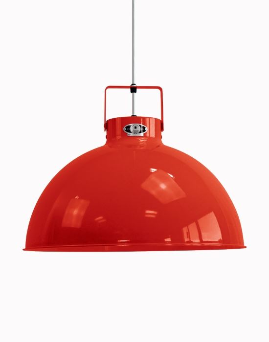 Jielde Dante Pendant Medium Red Silver Matt Red Designer Pendant Lighting