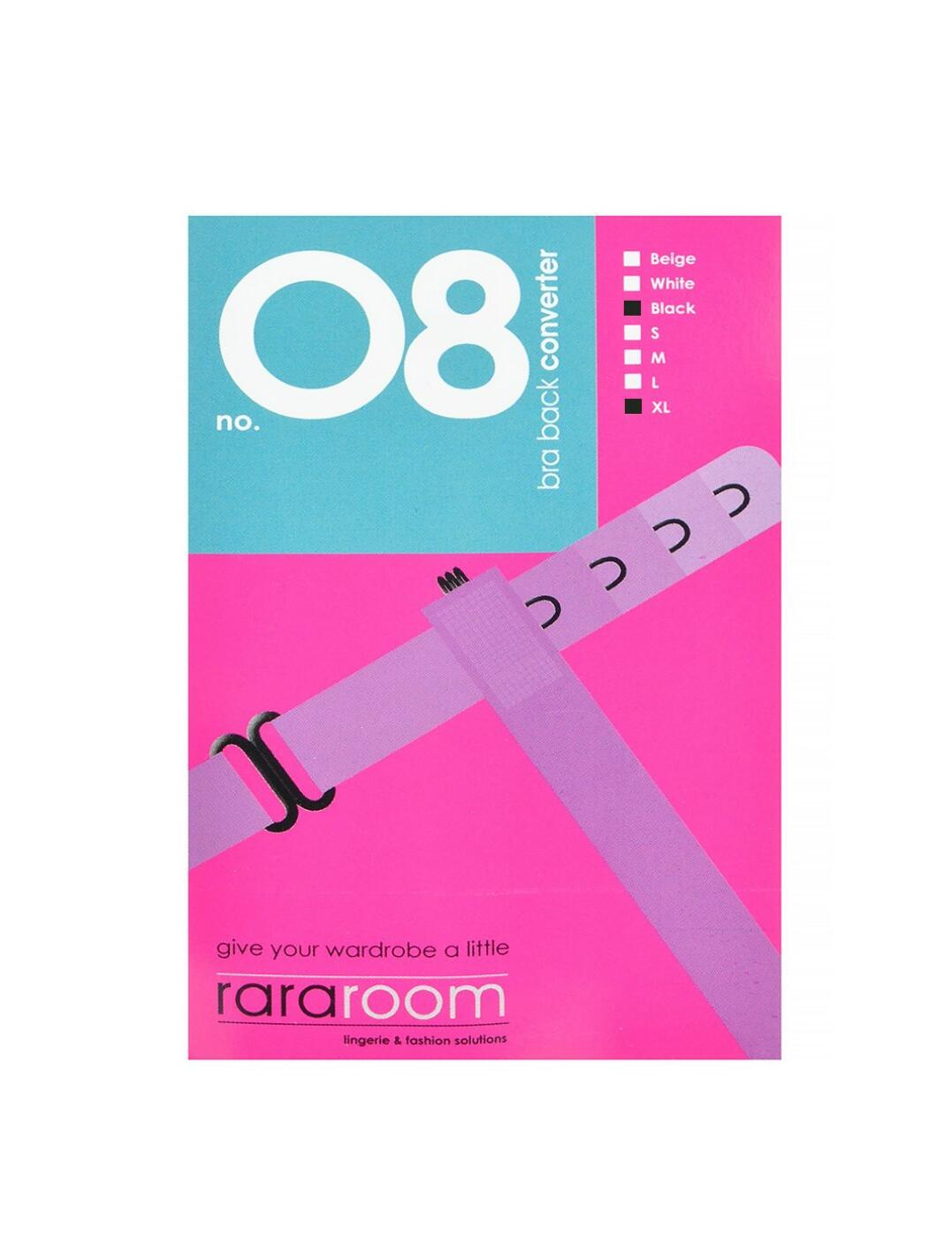 The handy new Rararoom Bra Back Converter is an ideal for those who love to wear low back dresses or tops but don't like to go bra-less! This bra back converter allows the lowering of the rear of the bra and in turn, allows you to convert your bra into a low backed affair.  Comfortable and contemporary fit and feel Lowers the back of the bra for less visibility when wearing low back clothing Remove the bra back converter before washing Hand wash/natural dry only Lowers bra band by up to 3 inches! Composition: 70% nylon - 30% Spandex Listed in UK sizes  How to Use:  Simply attach the hook and eye of the strap to the first or tightest hook of your own bra, whilst you are wearing it. Bring the converter round to the front of your waist and clip it together. Use adjuster to make strap a comfortable length.    15371-52758-647081 10096508 Bra Back Converter