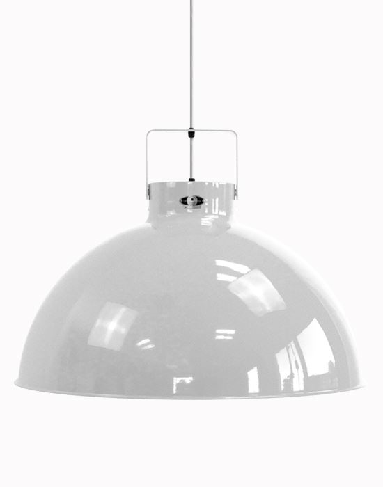 Jielde Dante Pendant Large Silver Grey White Gloss Grey Designer Pendant Lighting