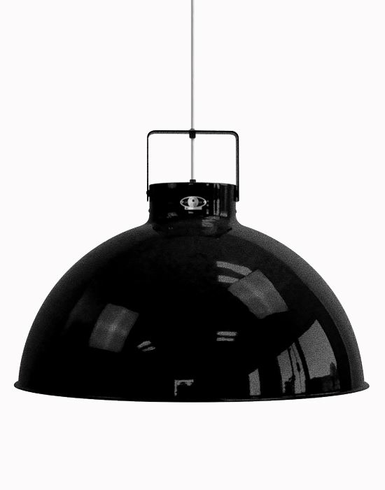 Jielde Dante Pendant Large Black Hammered Silver Gloss Designer Pendant Lighting