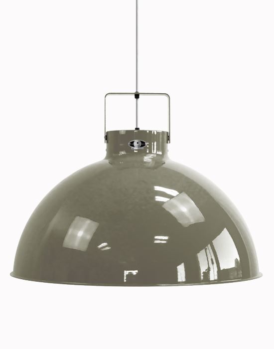 Jielde Dante Pendant Large Khaki Silver Matt Green Designer Pendant Lighting