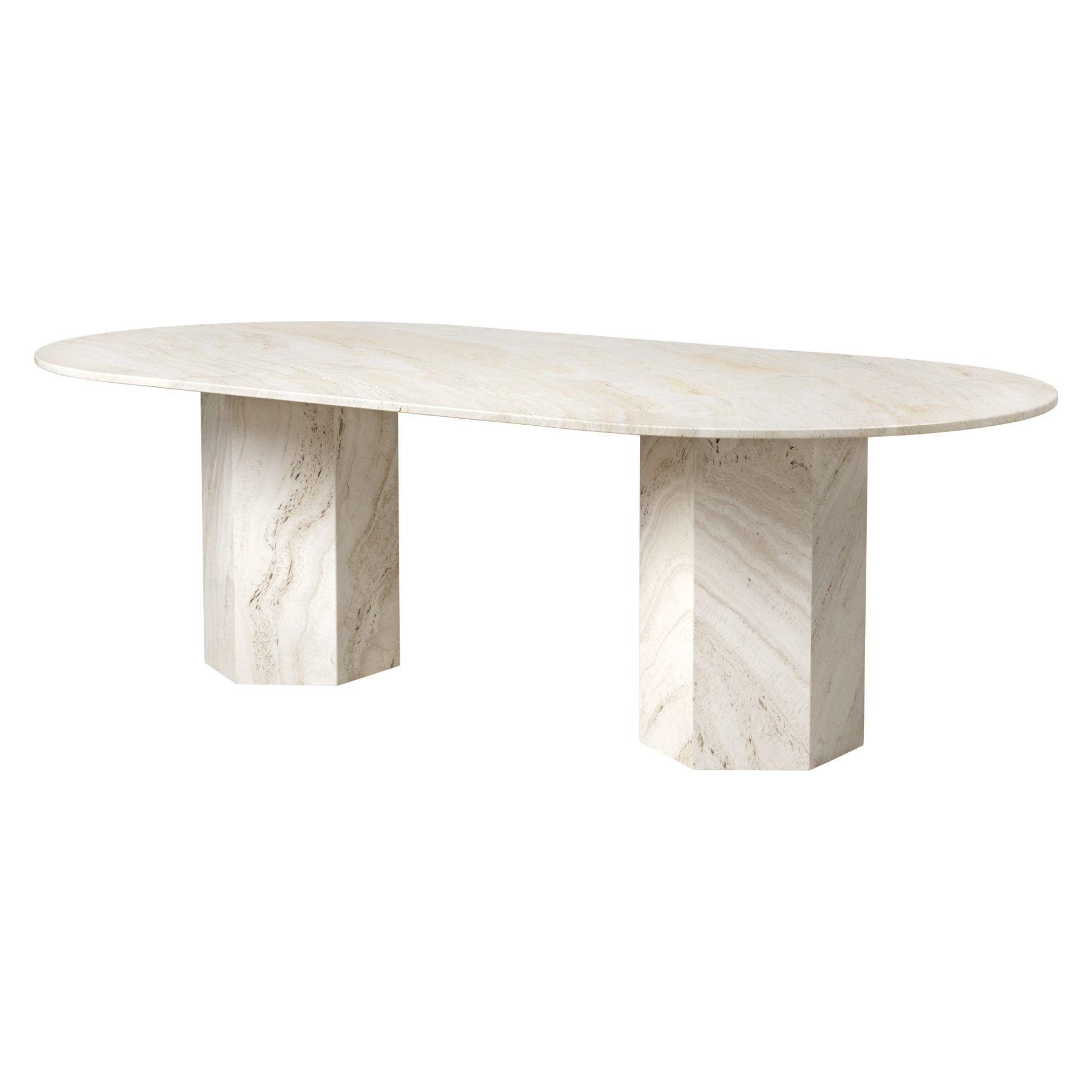 Gubi Epic Dining Table Elliptical Neutral White Designer Furniture From Holloways Of Ludlow