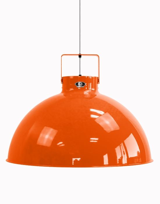 Jielde Dante Pendant Large Orange Silver Matt Orange Designer Pendant Lighting