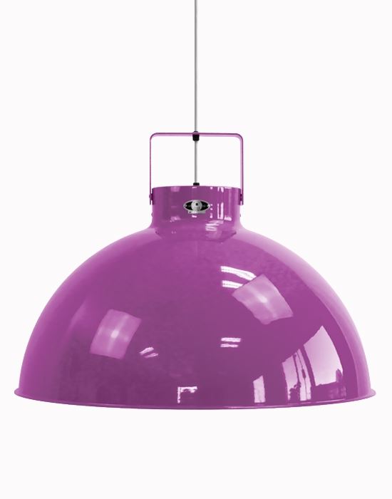 Jielde Dante Pendant Large Violet Fuchsia White Gloss Purple Designer Pendant Lighting