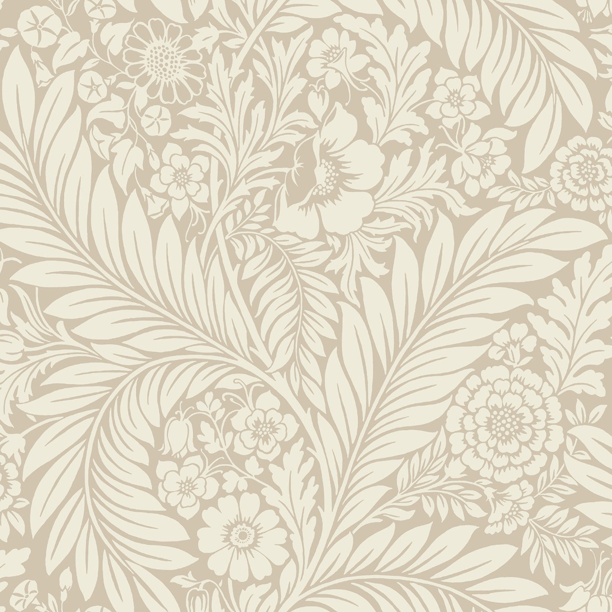 Florence Leaf Wallpaper Natural Belgravia 722