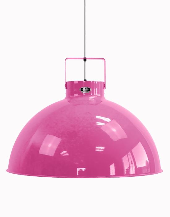 Jielde Dante Pendant Large Pink Silver Gloss Pink Designer Pendant Lighting