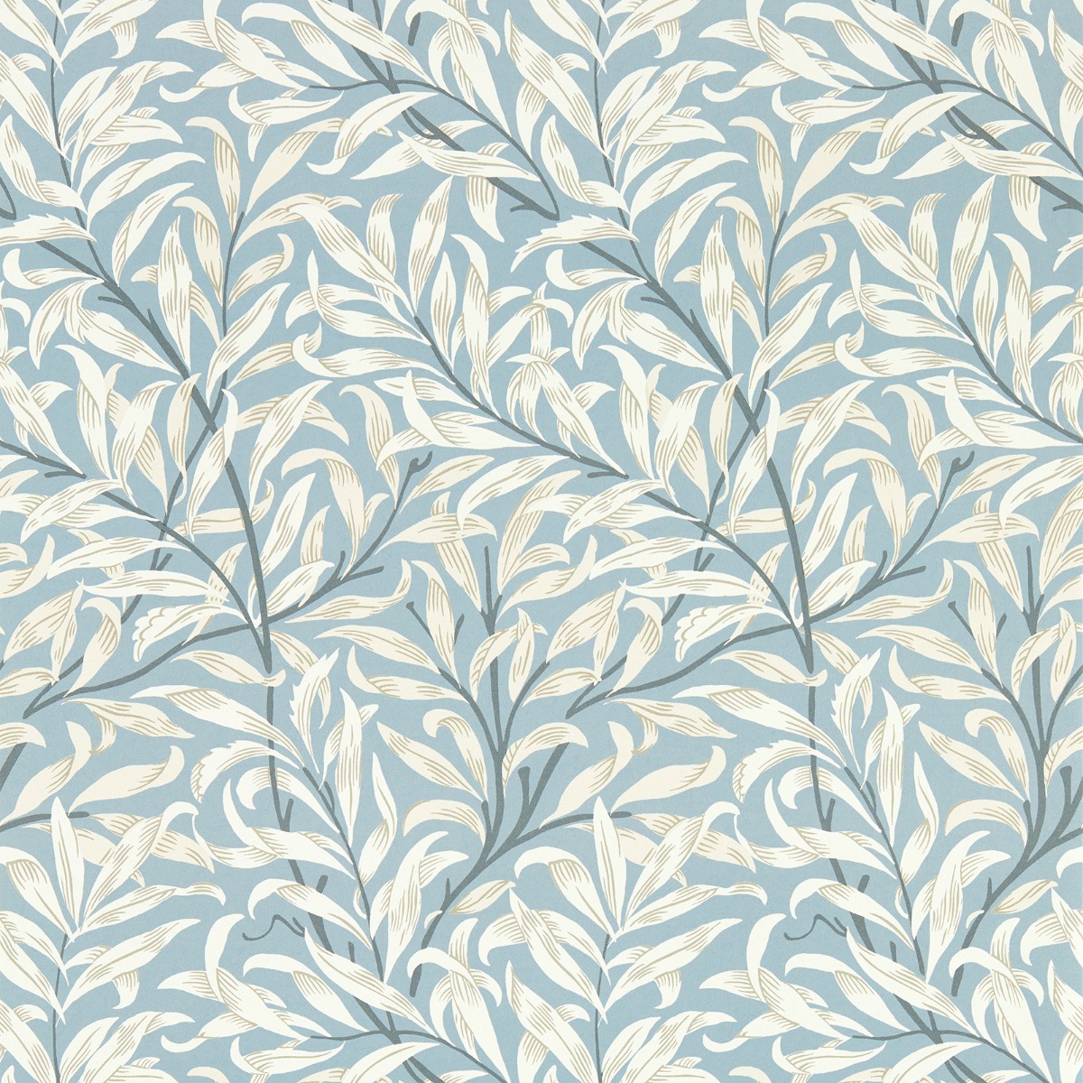 William Morris Willow Boughs Wallpaper Dove Grey W0172/02