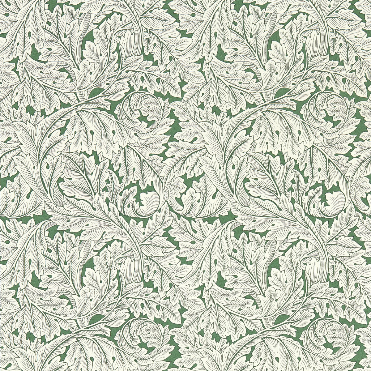 William Morris Acanthus Wallpaper Sage Green W0175/01
