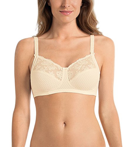 Anita Care's Charlize post mastectomy bra is specifically designed for the upmost comfort and support for your breasts. Made from natural cotton with stretch panels at the neck and arms to prevent irritation, this bra is perfect for sore breasts. This design also has wide straps and a power mesh lining, so every aspect of this bra is made for comfort. The front panels of this bra are adorned with lace detailing to add a feminine feel and to make you look your best post-surgery. Features fully adjustable straps and a three hook and eye fastening to fit you perfectly.