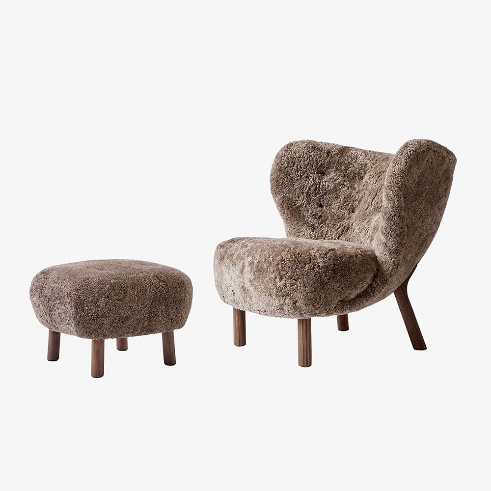 Little Petra Chair Sheepskin Edition Skandilock Sheepskin Sahara Add Matching Footstool Walnut
