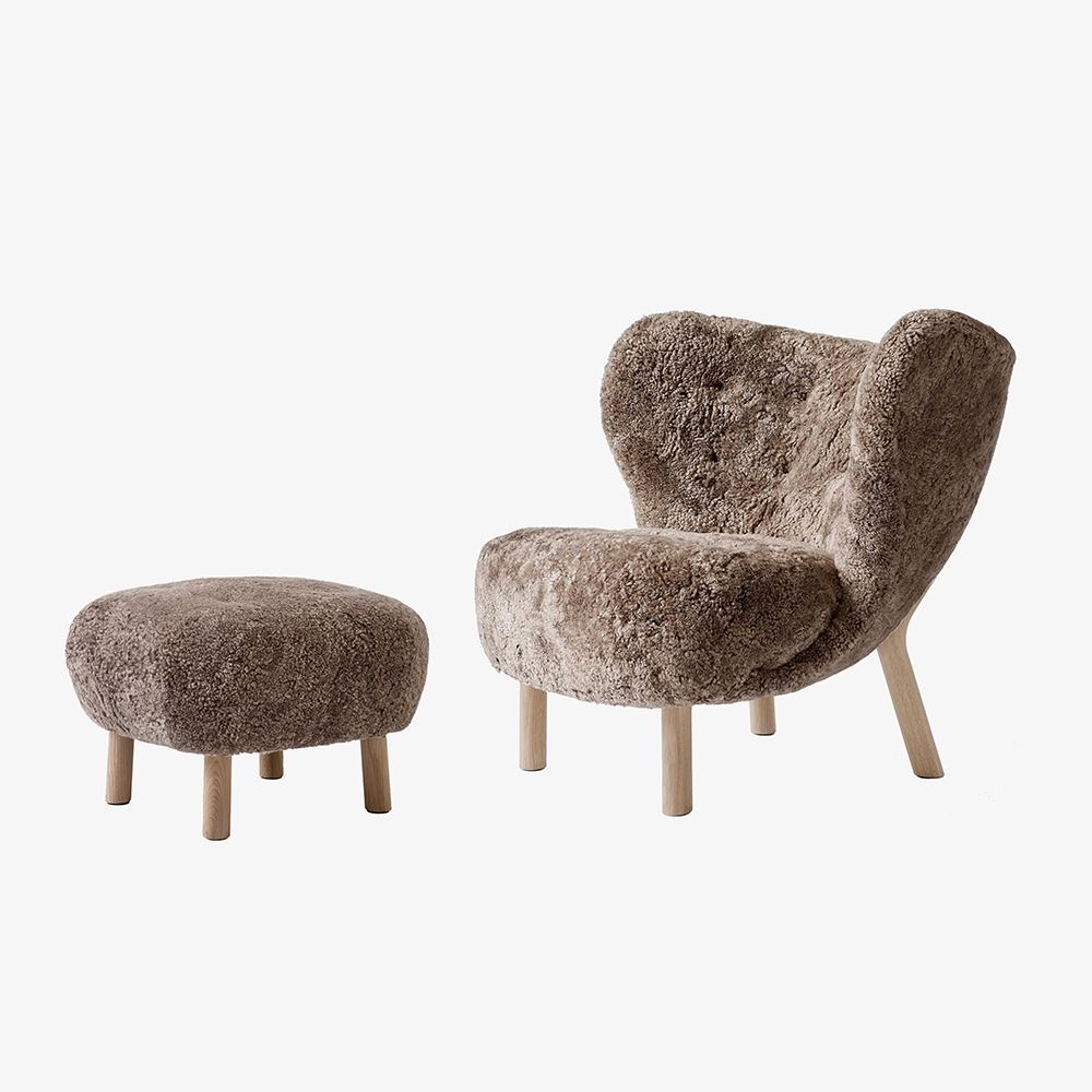 Little Petra Chair Sheepskin Edition Skandilock Sheepskin Sahara Add Matching Footstool Oak