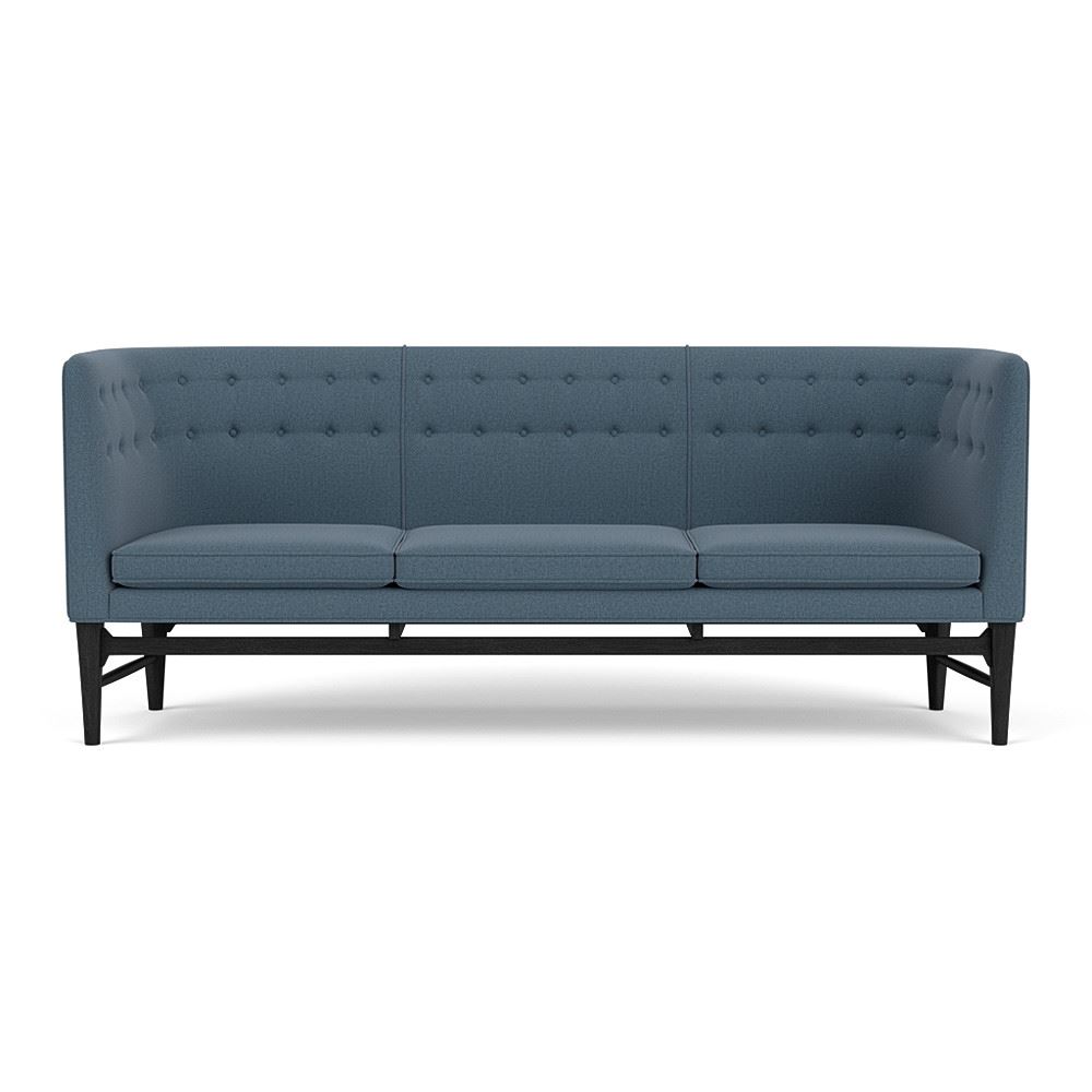 Mayor 3seater Sofa Black Lacquered Oak Rewool 768