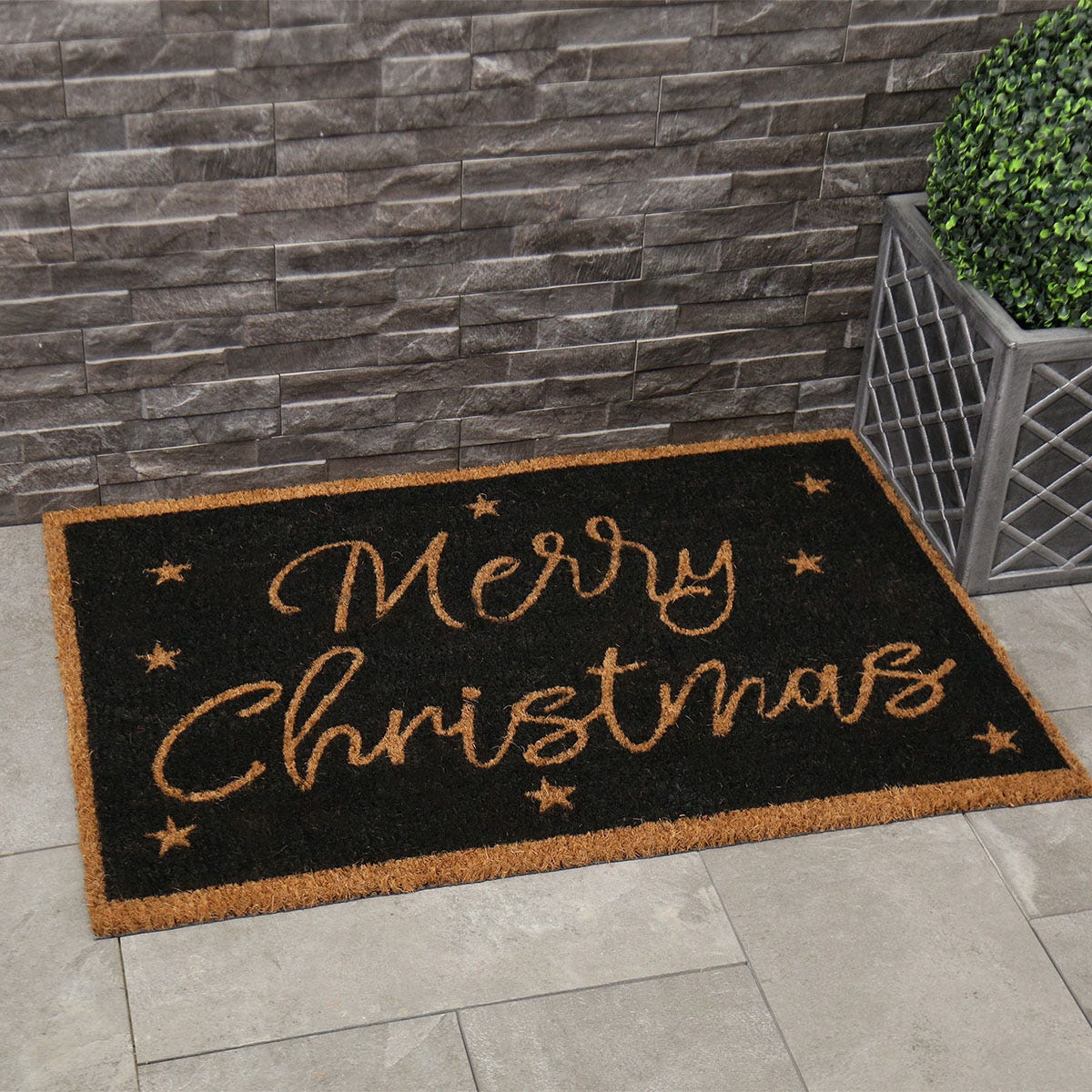 Charles Bentley Merry Christmas Coir Doormat 60x90cm