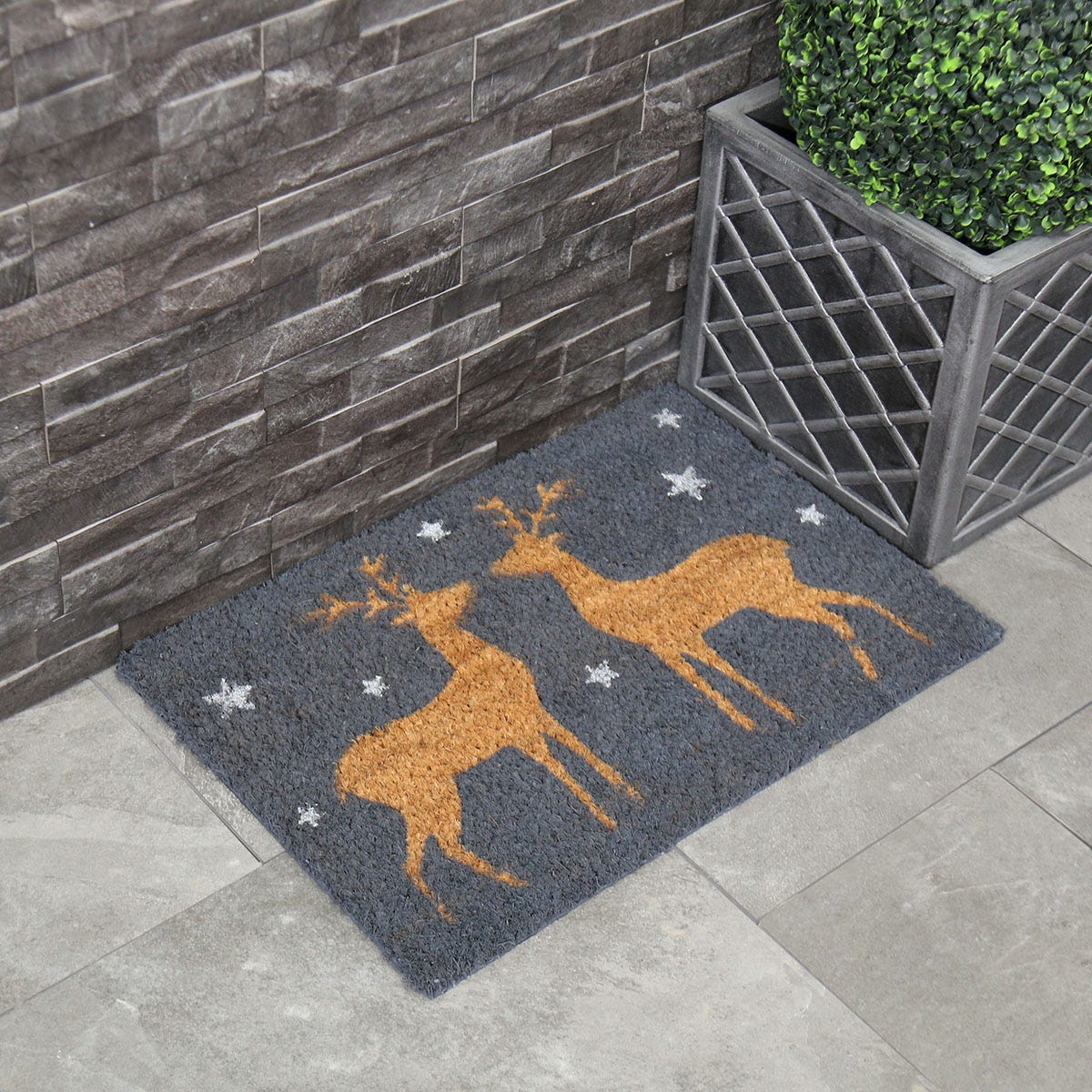 Charles Bentley Deer Coir Doormat 40x60cm