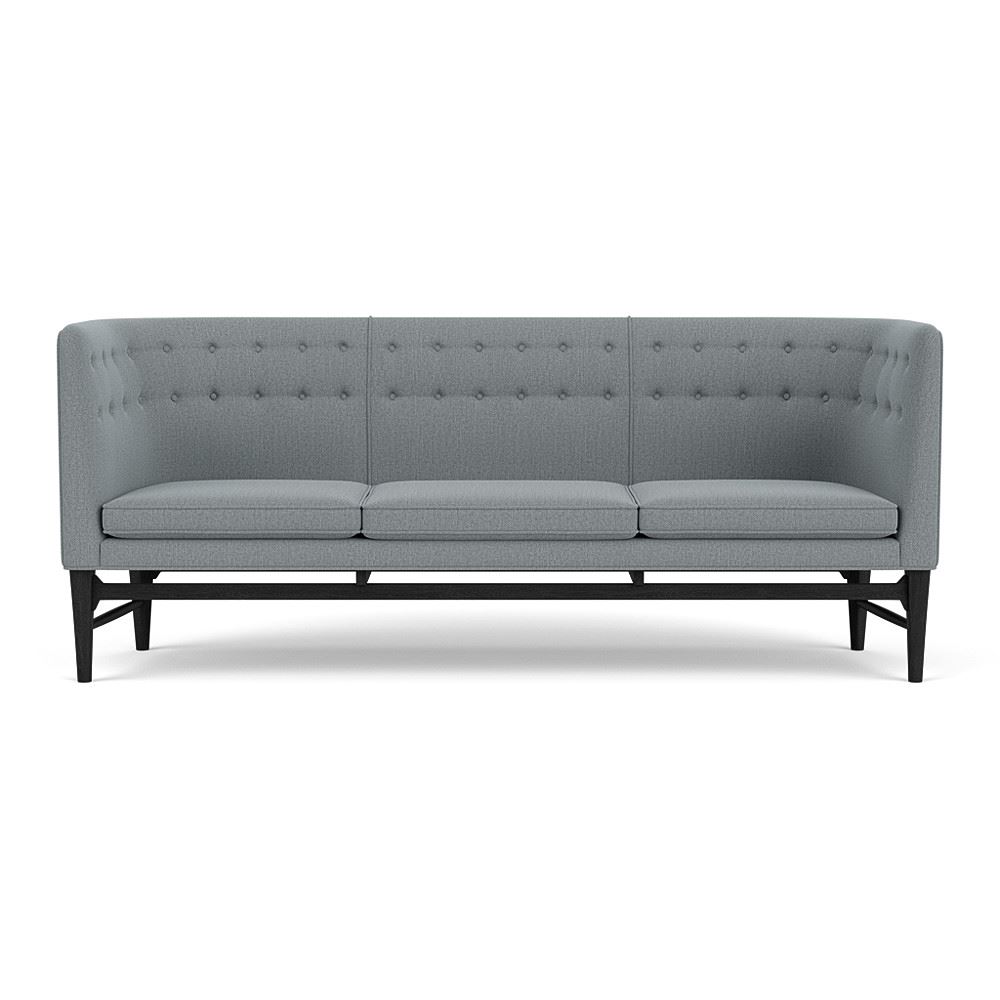 Mayor 3seater Sofa Black Lacquered Oak Rewool 718