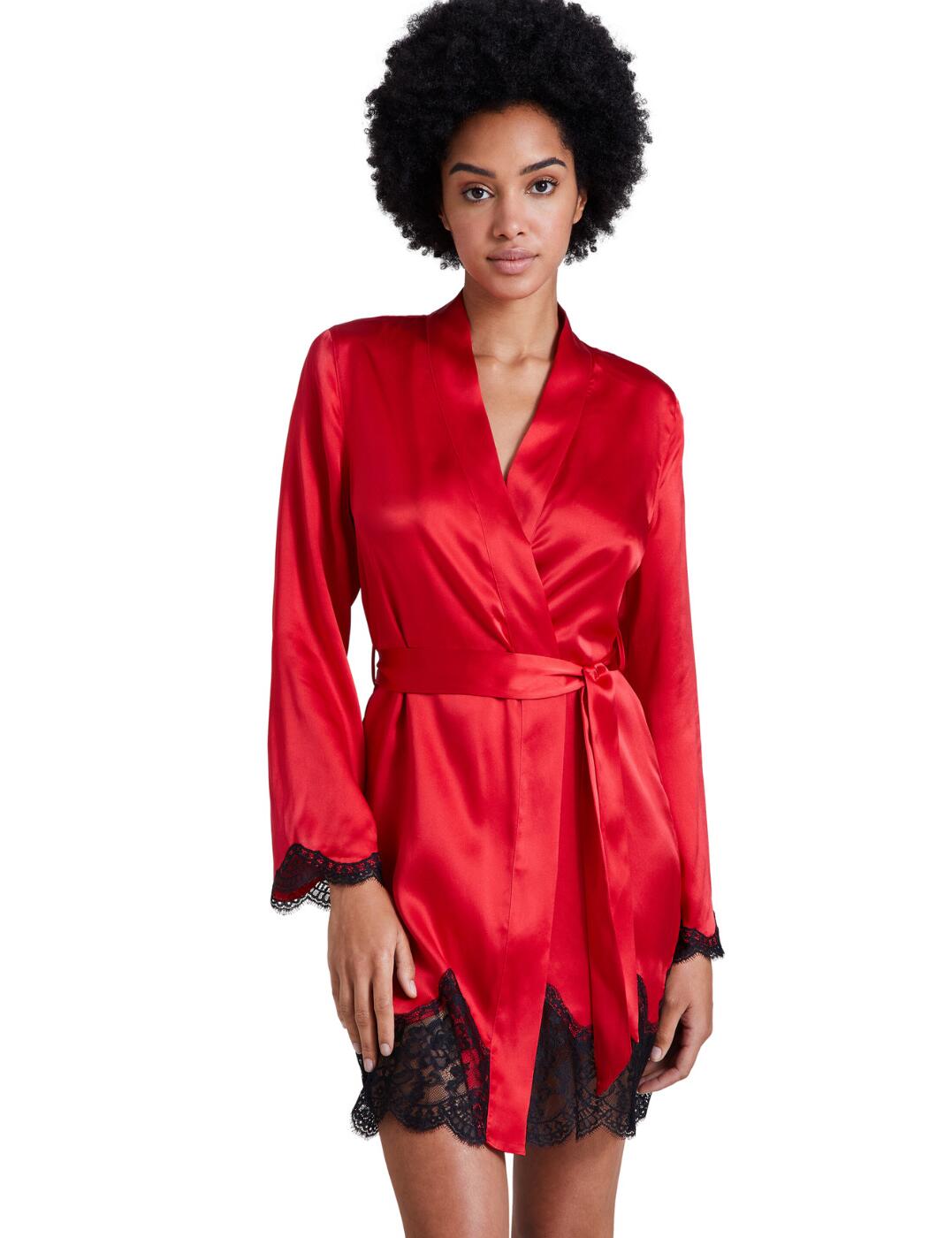 Complete your look with one of the Toi Mon Amour kimonos by Aubade. This luxurious silk kimono exudes feminine glamour. The gentle silk will cascade against your curves creating a captivating silhouette. A self-tie belt allows you to wear open and flaunt your nightwear or closed. Semi-sheer eyelash lace trims expose your legs giving a teasing glimpse of skin.  Flirty lace trims Elegant and timeless design Self-tie belt Country of origin: China Composition: Main: 100% Silk Composition: Lace: 100% Polyamide Listed in UK sizes  55089-98206-1272489 QS65 Kimono