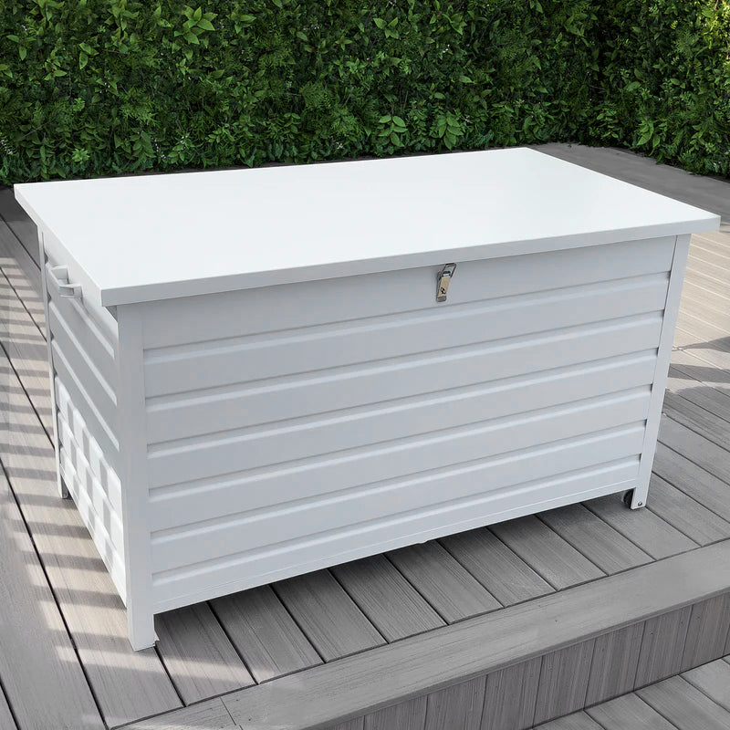 Bracken Outdoors Rhino White Small Aluminium Cushion & Garden Storage Box
