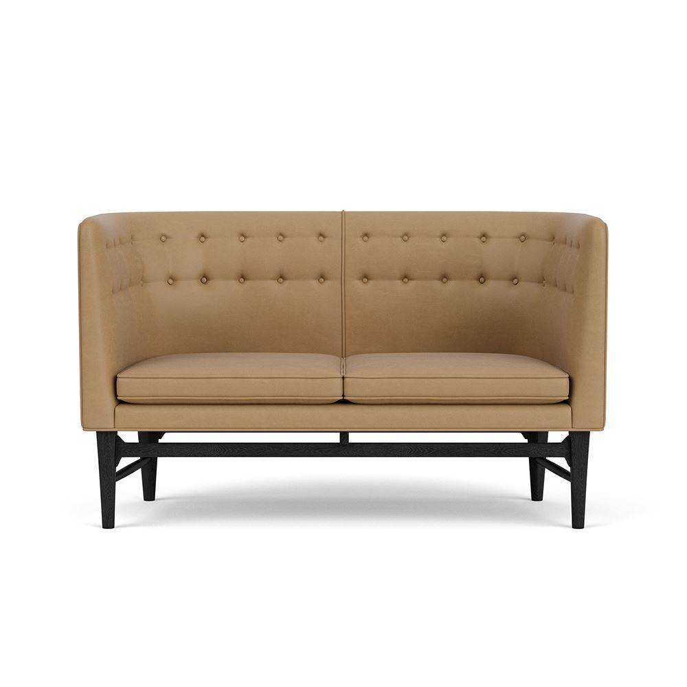 Mayor 2seater Sofa Black Lacquered Oak Silk 0691