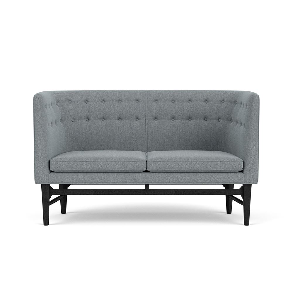 Mayor 2seater Sofa Black Lacquered Oak Rewool 718