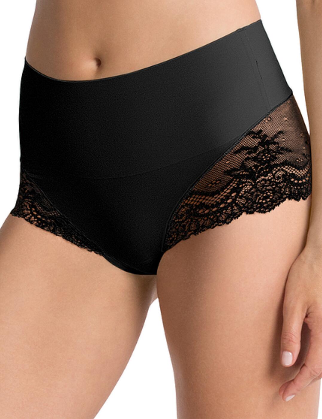 Truly stunning with an elegant and chic look! The Spanx Lace Hi-Hipster Undie-Tectable briefs are ideal for wearing under fitted clothing as they have a perfectly seamless edge which ensures no lines are visible. The soft, stretchy material is super comfy! An added lace detail creates a feminine and sophisticated look to the brief along with a high waisted band providing extra support.  Chic, elegant and feminine design Very comfortable High waisted providing extra support Soft stretchy material Added lace detail 'No-show' seamless edge look Composition:- 78% Nylon / 22% Spandex Listed in UK sizes  30745-59553-761949 SP0515 Lace Hipster Brief