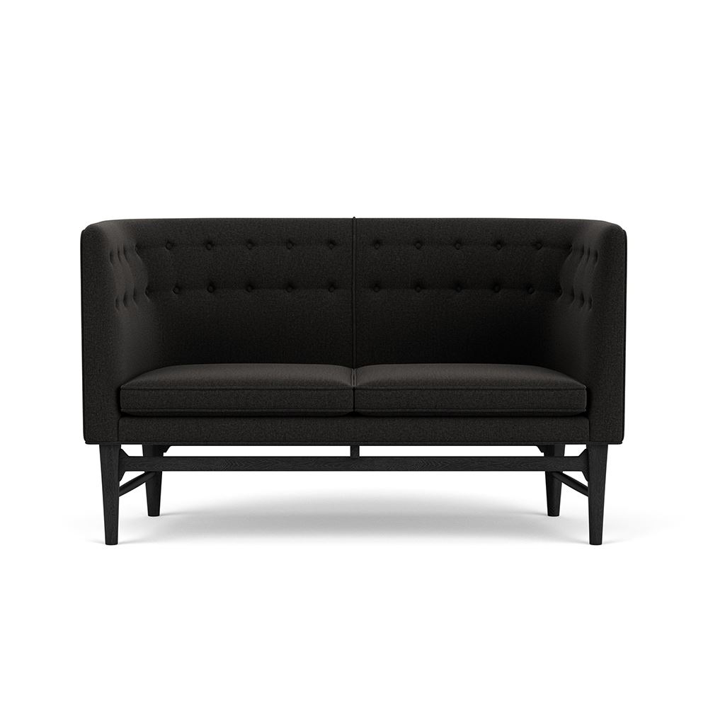 Mayor 2seater Sofa Black Lacquered Oak Rewool 198