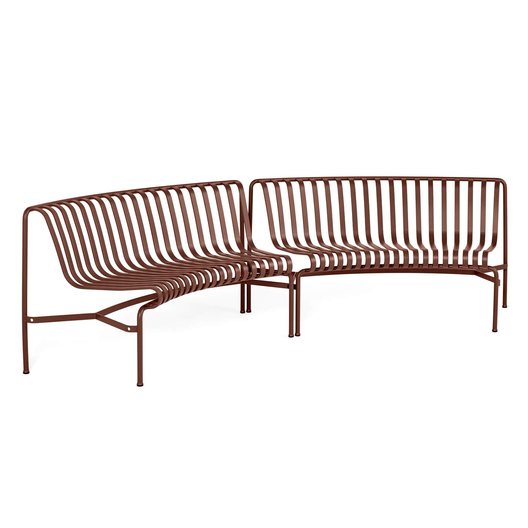 Hay Palissade Garden Furniture Park Dining Bench In In Iron Red Designer Furniture From Holloways Of Ludlow