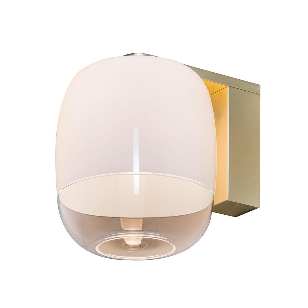 Gong Wall Light White Brass