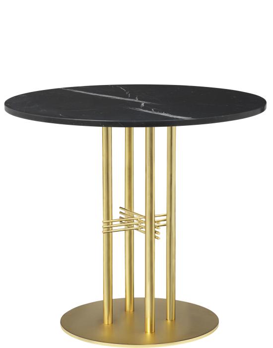 Ts Column Dining Table Brass Base Marble