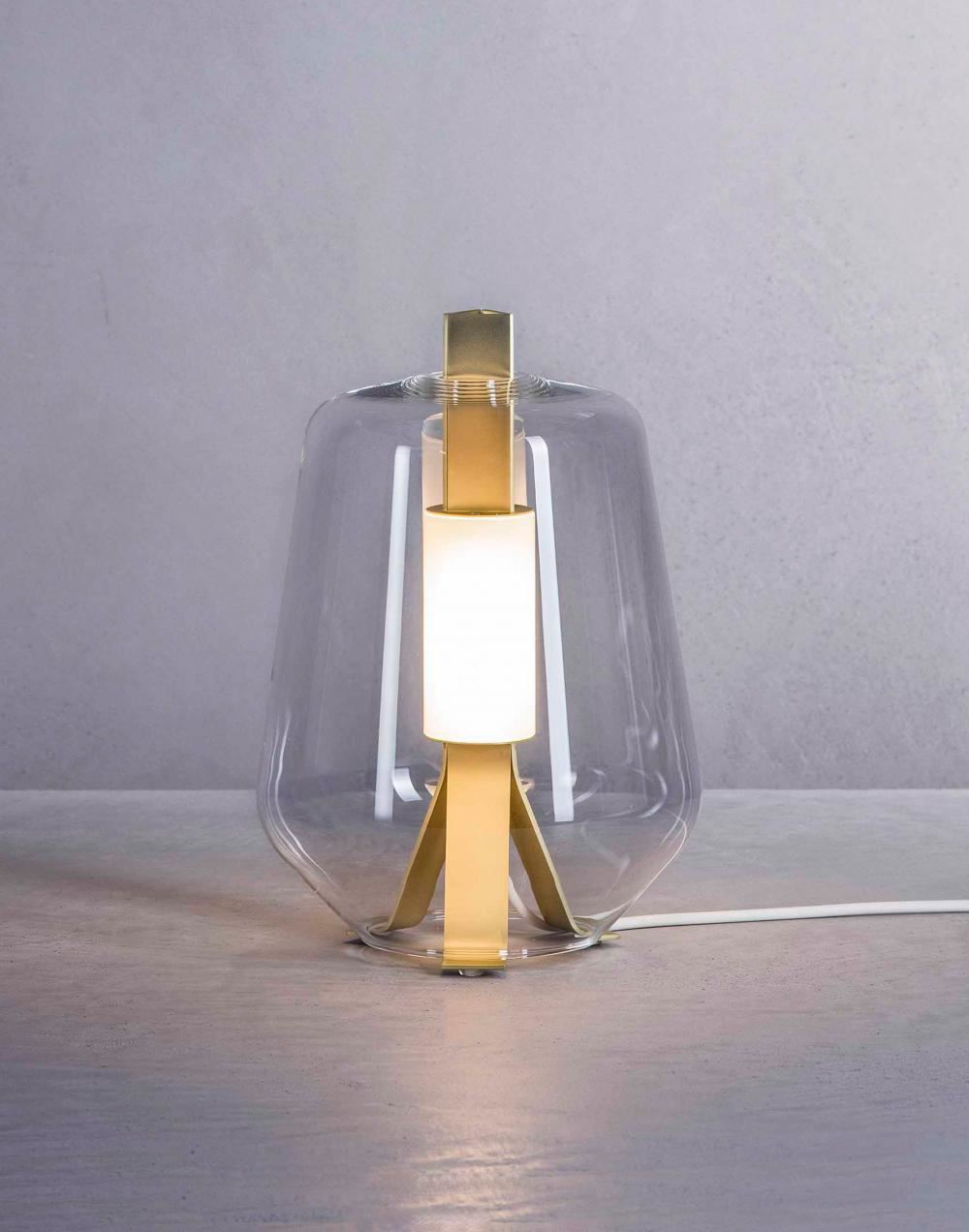 Luisa Table Light Small Clear Brass Fittings