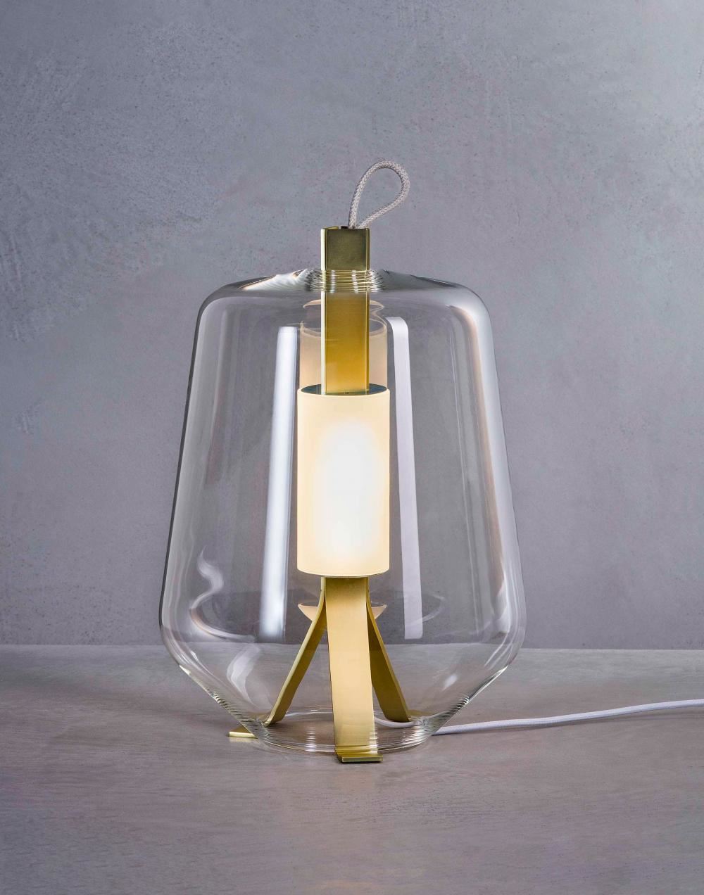 Luisa Table Light Large Clear Brass Fittings