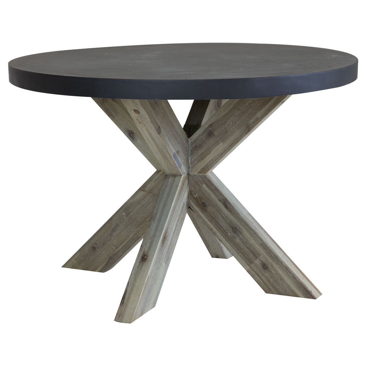 Charles Bentley Round Fibre Cement Wood Dining Table