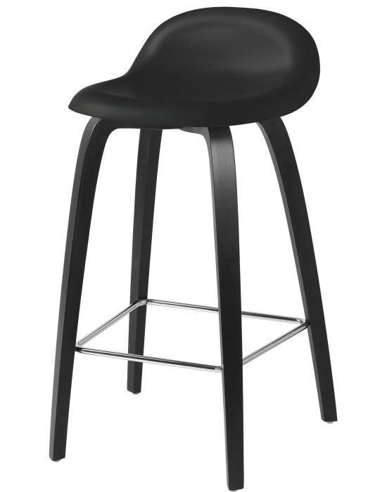 3d Bar Counter Stool Wood Base Unupholstered